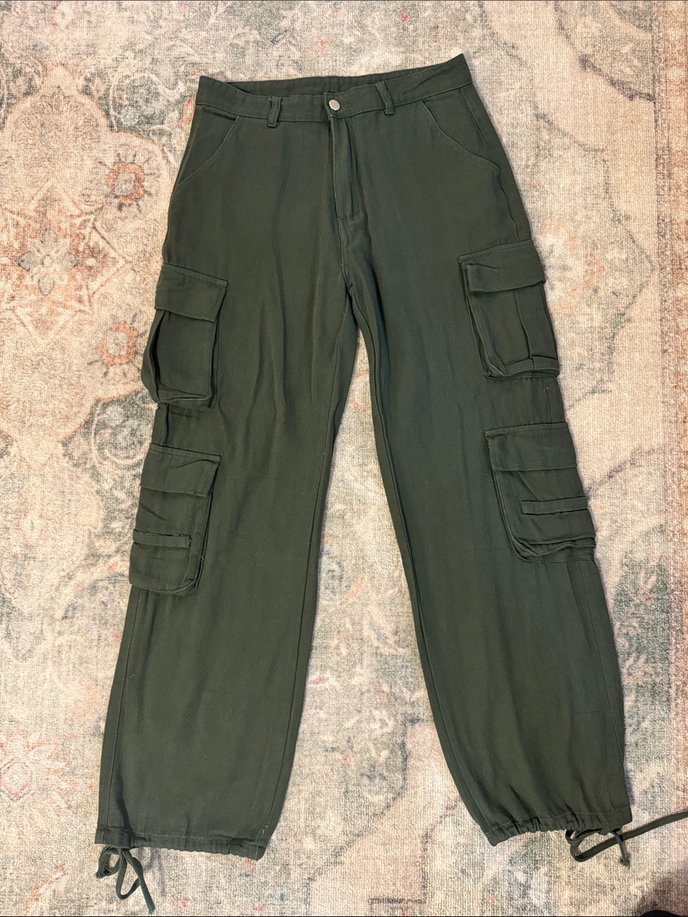 Olive Green Women's Cargo Utility Pants